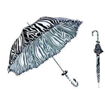 Parapluie de dentelle de dôme de conceptions noires et blanches (YS-SA23083912R)